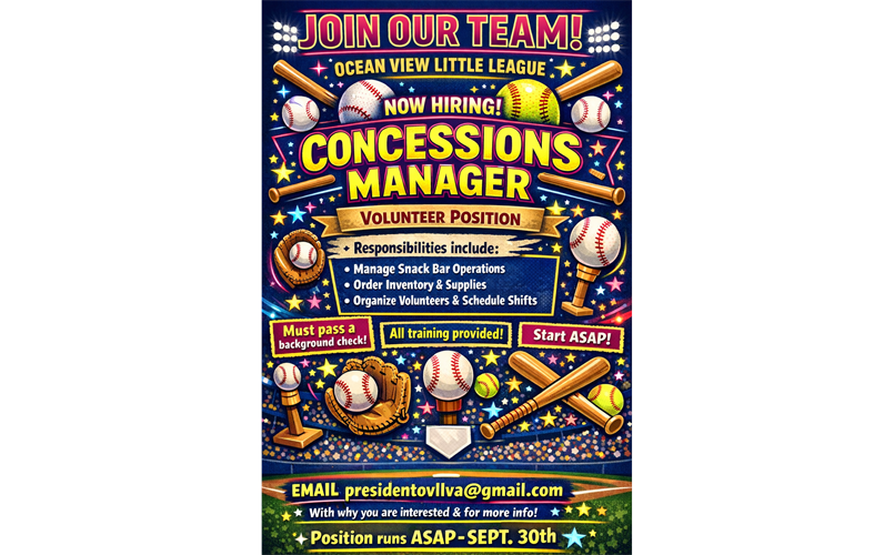 Concessions Manager needed